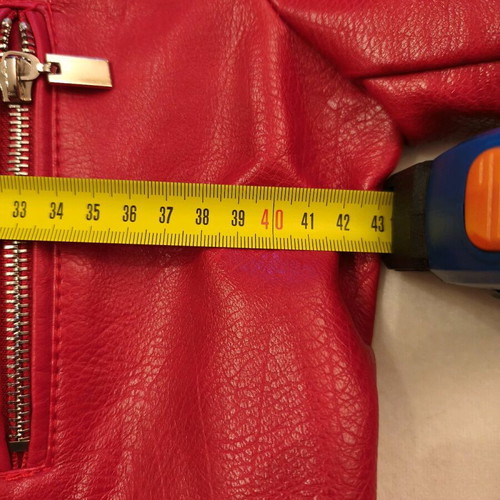 Κατακόκκινο biker jacket σαν καινούργιο, μέγεθος S/M