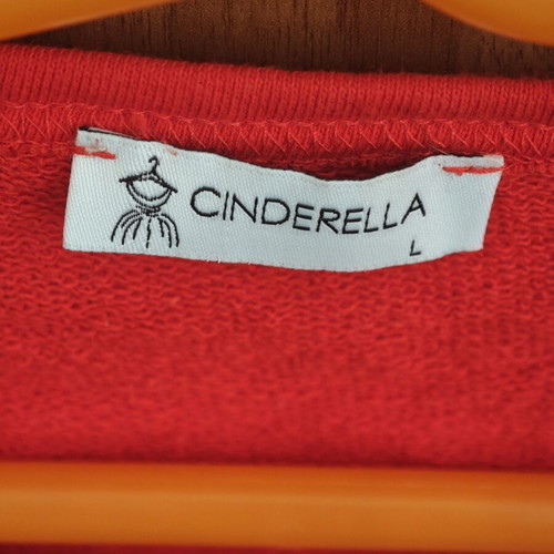 Cinderella women's blouse size L like new, white and red