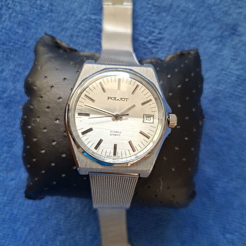 Poljot automatic wristwatch made in USSR like new, gray and silver
