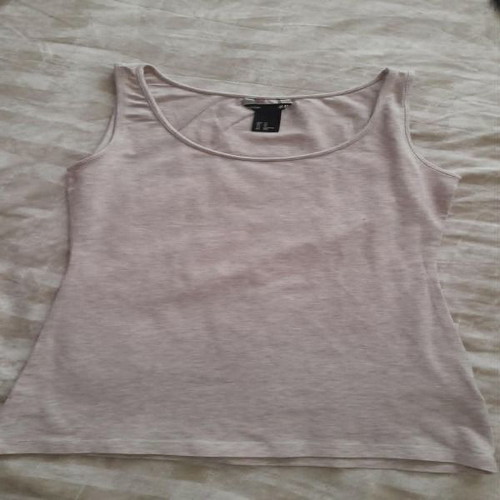 H&M XS sleeveless T-shirt like new, beige-brown