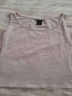 H&M XS sleeveless T-shirt like new, beige-brown