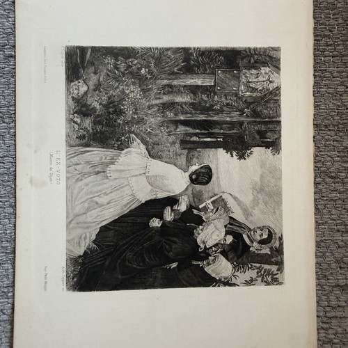 Engraving collectible used, 19x28 cm
