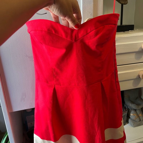 Zara strapless dress S coral like new