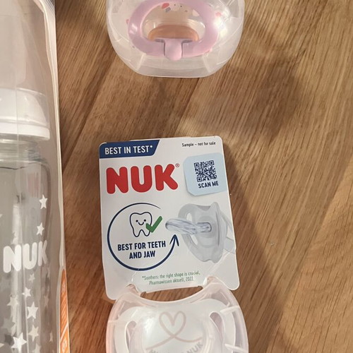 Nuk glass baby bottle and two pacifiers new