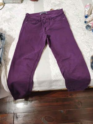 Moschino purple denim pants used, sizes S and M