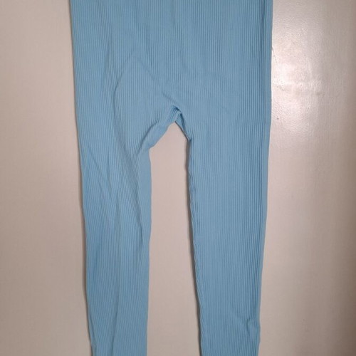 Set of ribbed top and leggings blue S/M like new