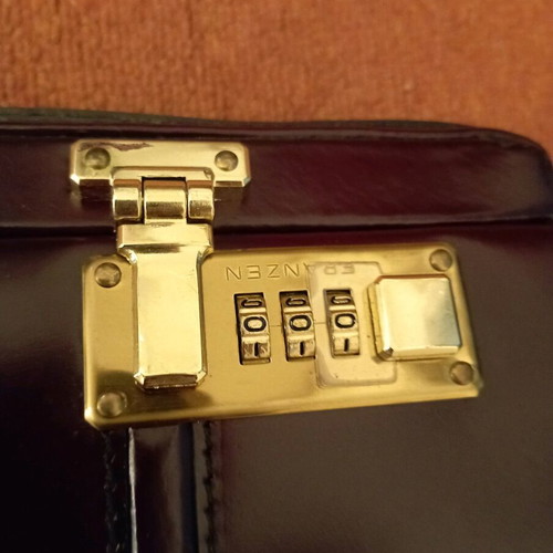 Franzen vintage briefcase bag brown new, genuine leather