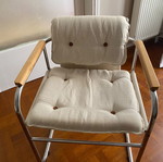 Canvas armchairs, set of 2