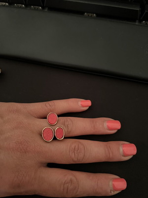Handmade ring pink used