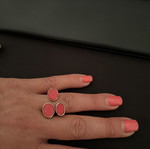 Handmade ring pink used