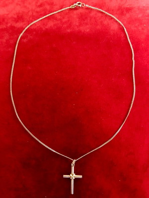 Silver cross with chain in 925 silver used