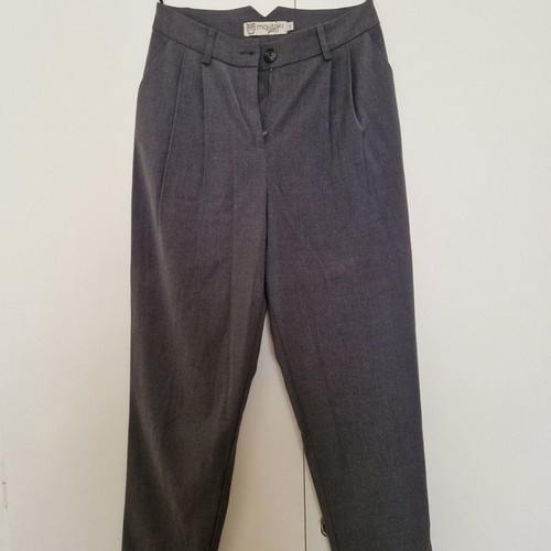 High-waisted gray pants Moutaki used, size S