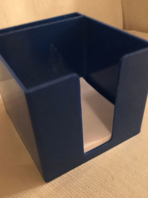 Πλαστική μολυβοθήκη μεταχειρισμένη με θήκη για χαρτάκια σημειώσεων μπλε