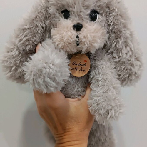 Handmade knitted puppy custom made