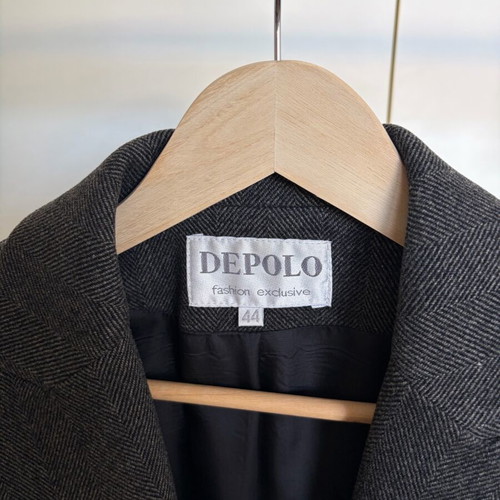 Depolo Classic Grey Jacket Herringbone weave like new, size S