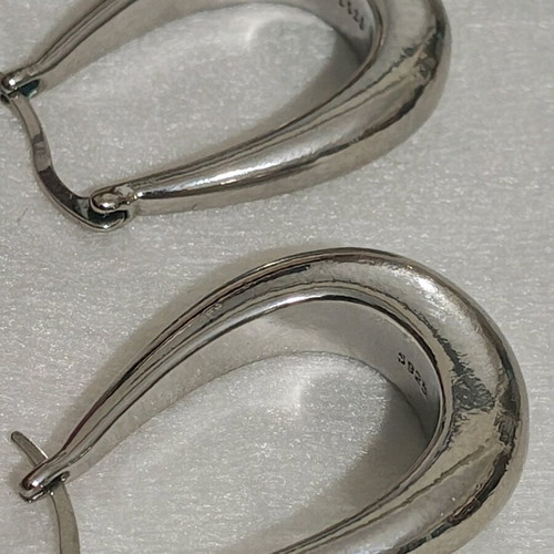Silver earrings S925 new, silver color