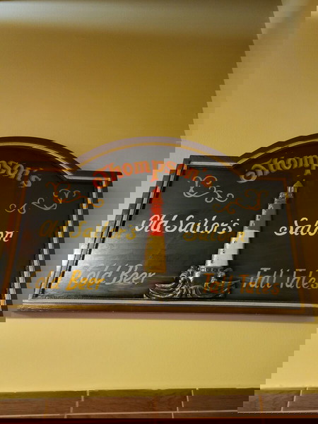 Ξύλινη  διαφημιστική vintage πινακίδα Old Sailors Saloon