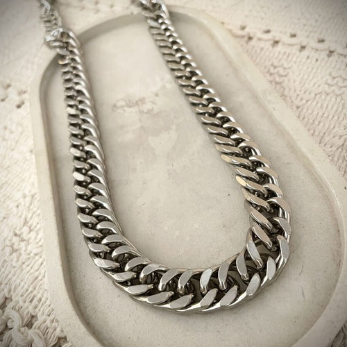 Unisex extra long stainless steel chain necklace 60cm