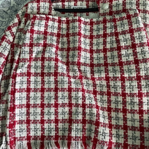 Checked skirt and jacket set new without tags