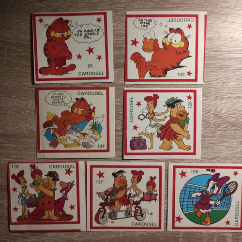 Crazy Cray stickers Carousel 1987 like new, 3 sealed packs plus 30 singles