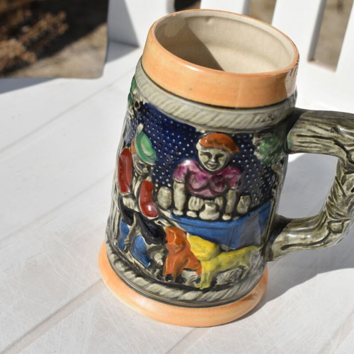 Rustic beer stein used with German motif