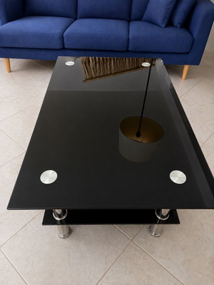 Glass coffee table like new, 102.5 x 62.5 x 42 cm
