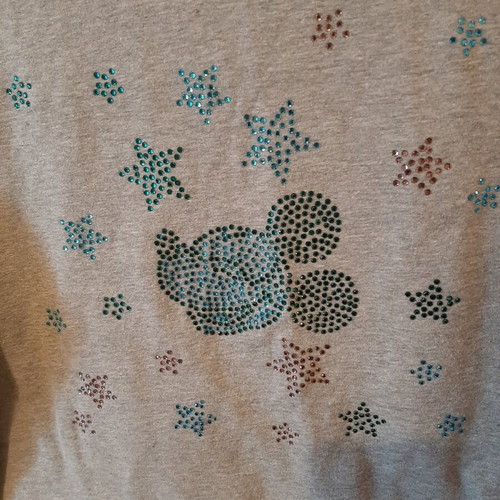 Gray Verita cotton T-shirt with designs like new, size XL
