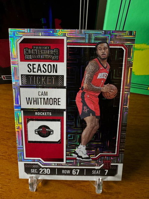 Κάρτα Panini Contenders Basketball Cam Whitmore RC Ticket Mojo Houston Rockets 2023-24