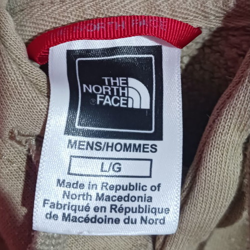The North Face hoodie beige, lightly used with small mark, size L
