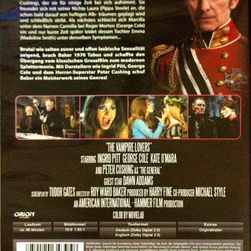 The Vampire Lovers DVD μεταχειρισμένο, ταινία τρόμου και αισθηματική με Peter Cushing
