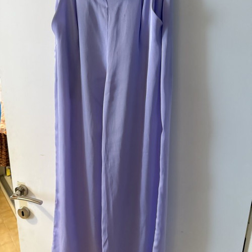 Be A Bee Matching Set satin lilac pants and printed shirt like new, S/M