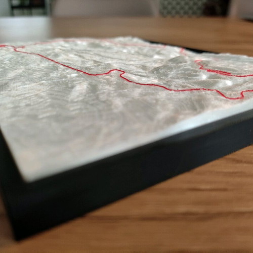 Nürburgring τρισδιάστατη εκτύπωση καινούργια, ανάγλυφο διαδρομής 18x14 εκ.