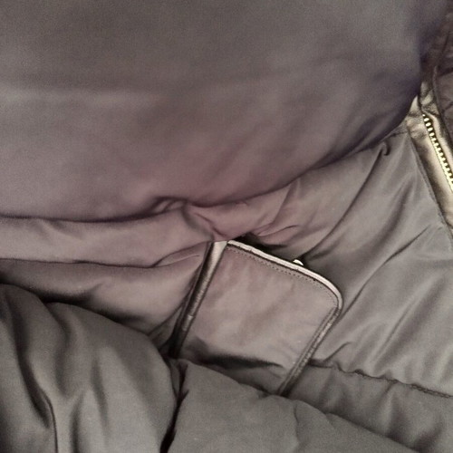 Sisley black jacket size 40 with hood and double zipper like new
