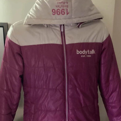 BodyTalk women's jacket used, purple and beige, size M