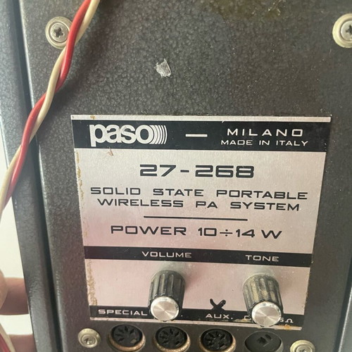 Ηχείο Paso 27 - 268 Milano μεταχειρισμένο με βαλίτσα