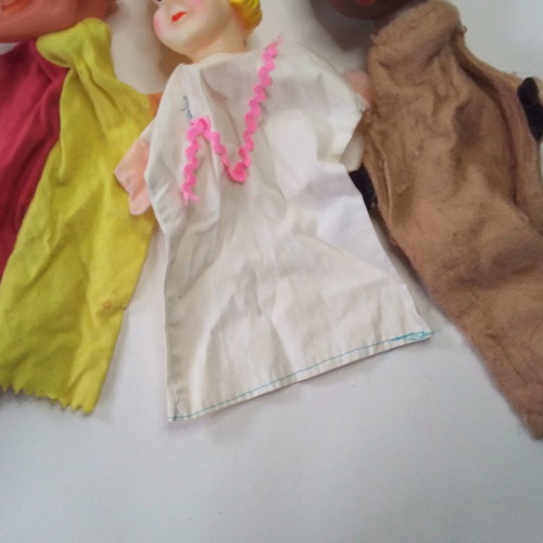 Vintage 3 glove puppets used for puppet theater