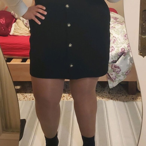 Shein Curve Black Corduroy Skirt like new, size XXL