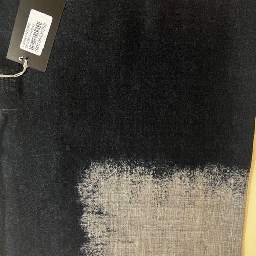 Azzaro scarf new gray and blue, 100% virgin wool