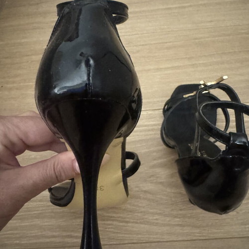 YSL shoes used, black platform sandals size 38