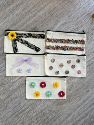 Handmade toiletry bag multicolor, new, size 21x11 cm