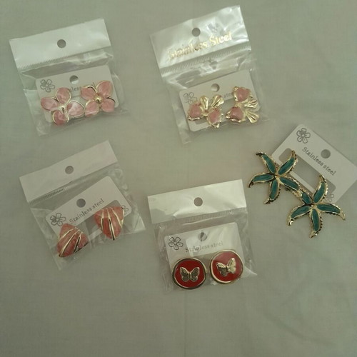 Earrings set of 5 pairs new