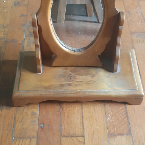 Mirror retro wooden tabletop used