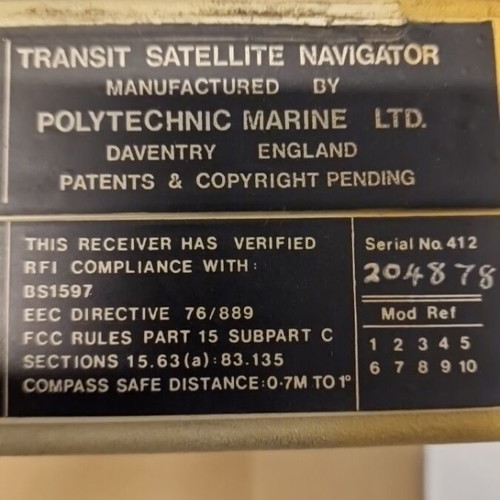 GPS Valsat 02L marine navigation used