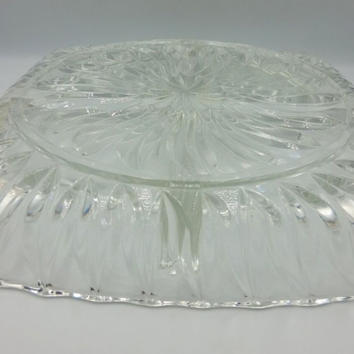 Vintage glass serving platter like new with four compartments