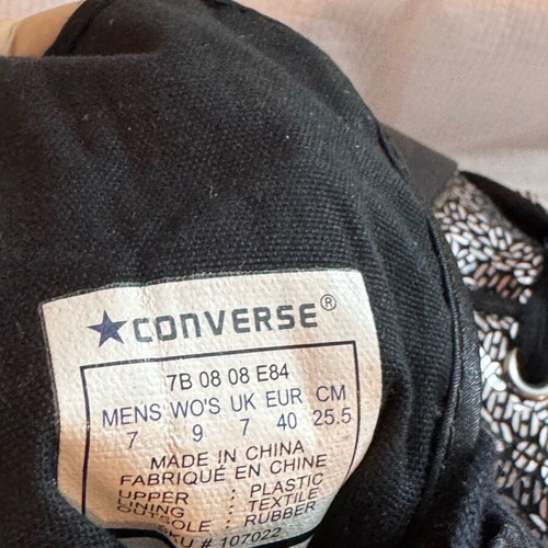 Converse All Star 107022 used athletic shoes No 40 black silver
