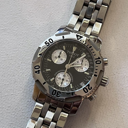 Tissot Chrono PRS 200 40mm σαν καινούργιο, ζαφείρι κρύσταλλο, μαύρο