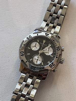 Tissot Chrono PRS 200 40mm σαν καινούργιο, ζαφείρι κρύσταλλο, μαύρο