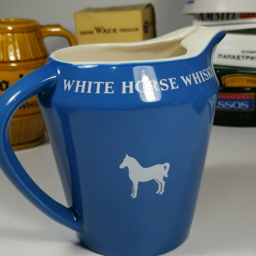 White Horse vintage advertising whisky jug used