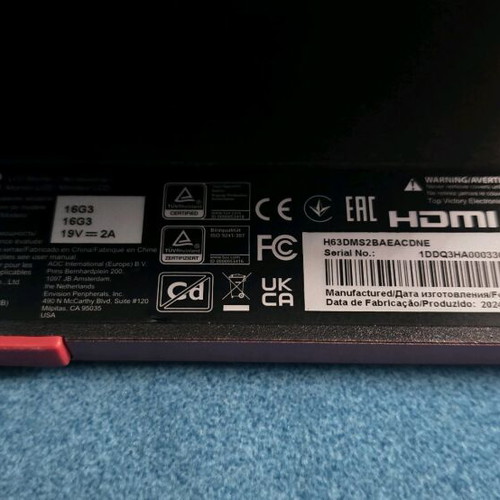 AOC 16G3 IPS преносим монитор 15,6" FHD 144Hz като нов