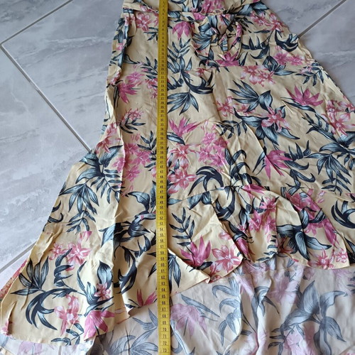 Floral asymmetrical skirt H&M like new, XXSmall, multicolor yellow